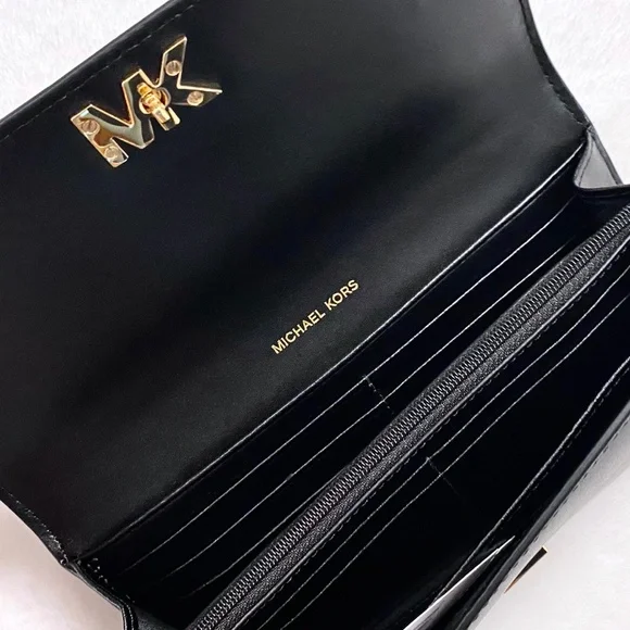NEW MICHAEL KORS Large Black Leather Wallet - Picture 5 of 10